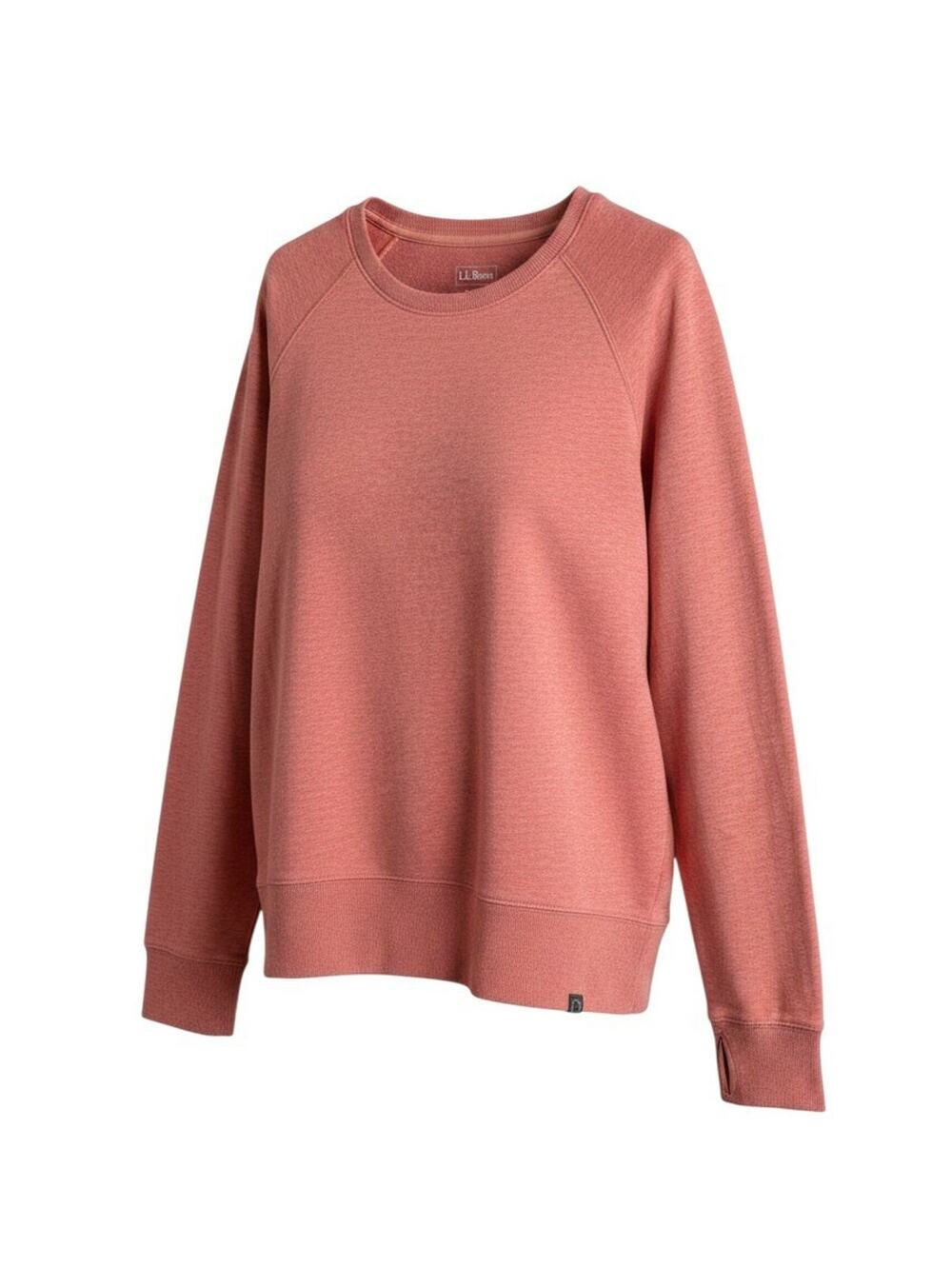 LL Bean Sweatshirt Cozy Weekend Brushed Fleece Sz XL Pink Crewneck